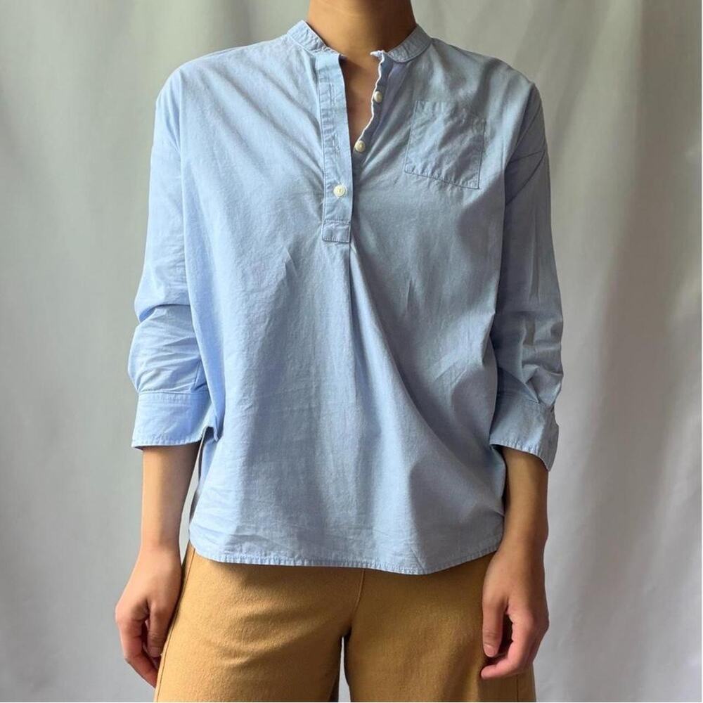 Giordano light blue cotton shirt